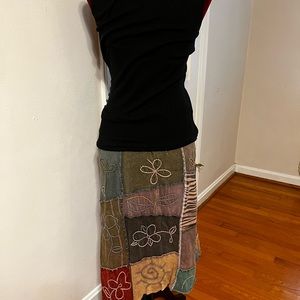 Funky embroidered skirt